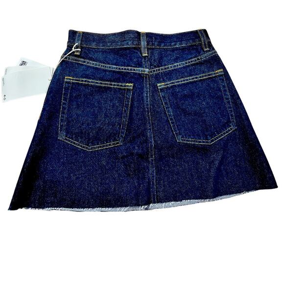 COS Denim Mini Skirt Raw Hem Size 4 NWT - Picture 4 of 9
